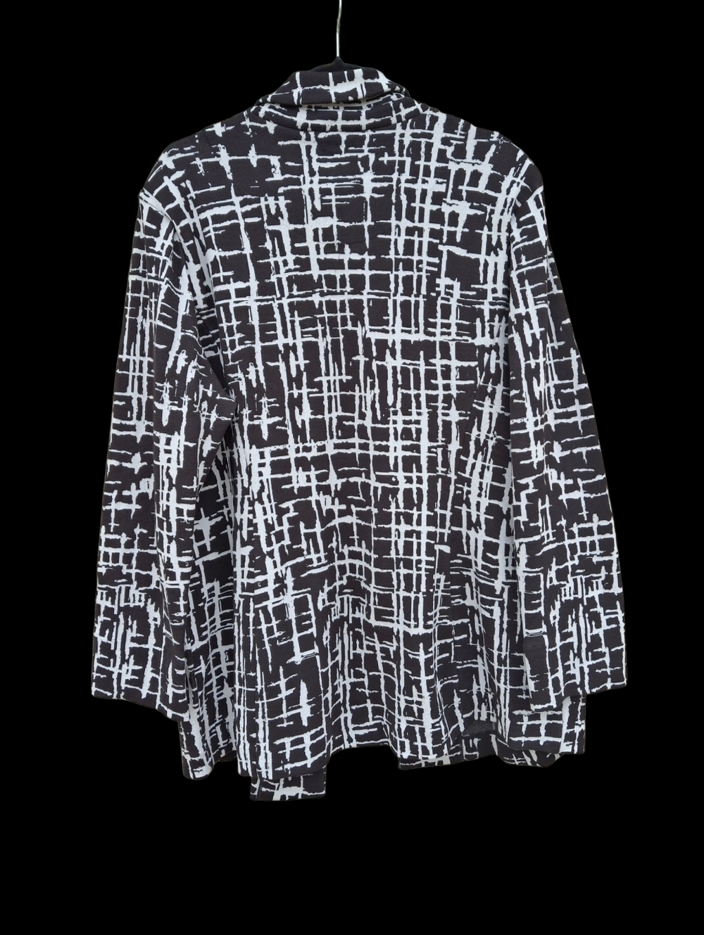 Nic+Zoe Geometric Black & White Open-Front Knit Boyfriend Blazer Women Size Xxl — image 5 of 8
